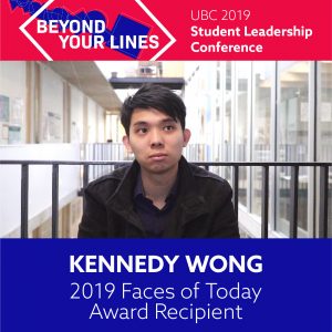 Undergrad. Kennedy Wong receives Faces of Today Award at Student Leadership Conference
